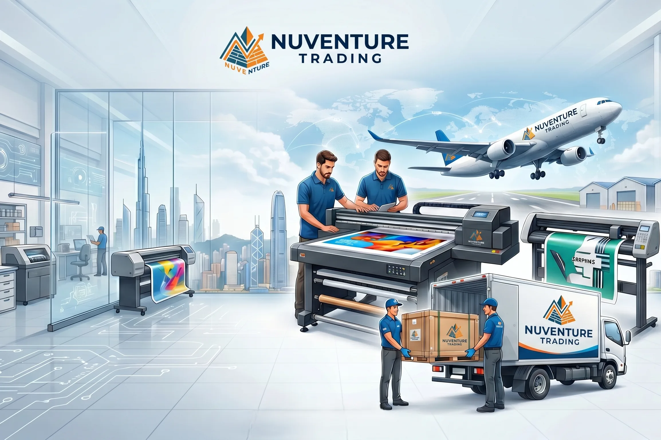 NuVenture industrial printing and cutting equipment